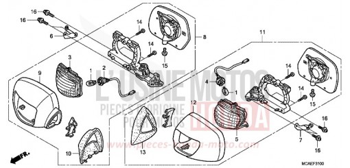 CLIGNOTANT/MIROIR GL1800F de 2015